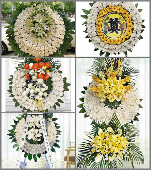 安徽六安市金寨县燕子河镇毛河村花圈速递